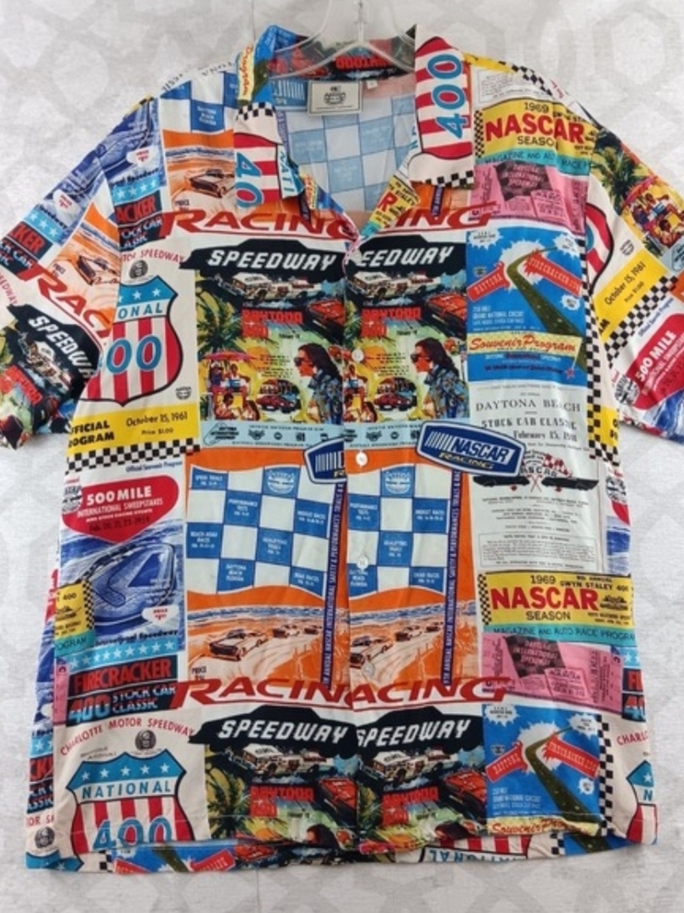 TNE NASCAR Racing Hawaiian Shirt Mens Large